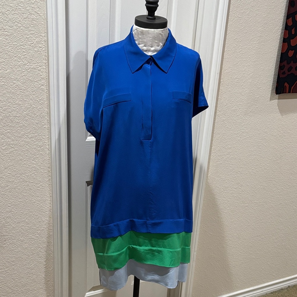 Diane Von Furstenberg Royal Blue shirt dress